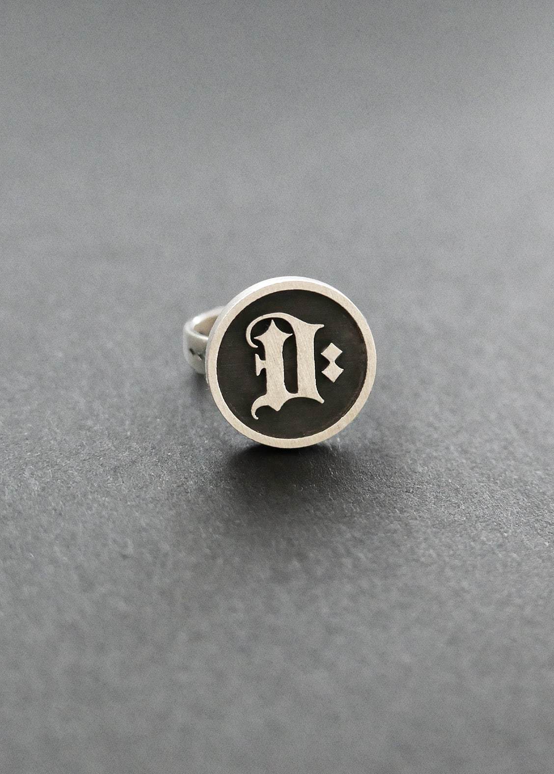 gothic letter ring